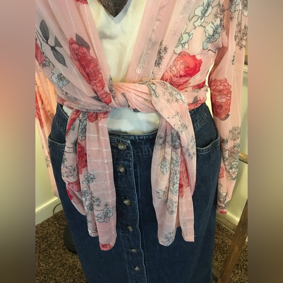 Ragdoll Rose Floral Pink Cardigan Size 3x - Picture 6 of 13